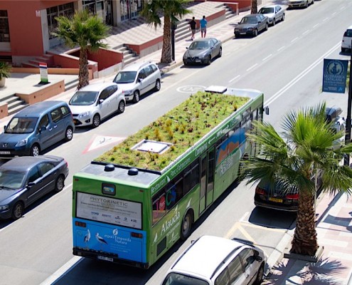 Des toits végétalisés pour les bus
