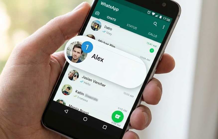 supprimer rond bleu whatsapp